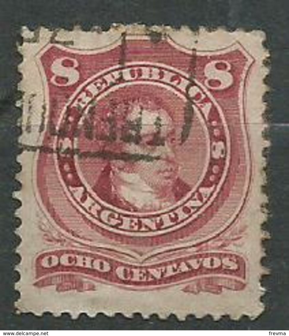 Timbre Argentine 1879 Yvt N°38 8 Centavos - Gebruikt