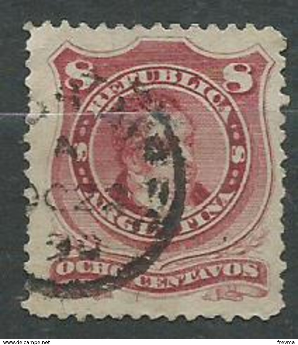 Timbre Argentine 1879 Yvt N°38 8 Centavos - Gebruikt