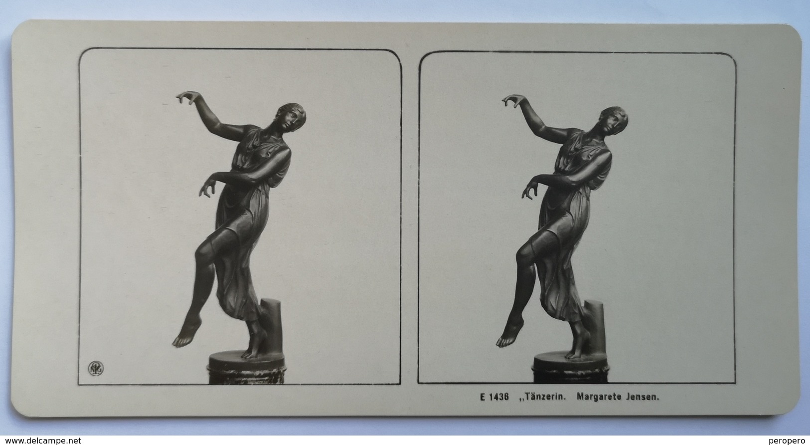 PHOTO STEREOSCOPIC STEREO DANCERESS TÄNZERIN  ART  MAGARETE JENSEN - Stereo-Photographie