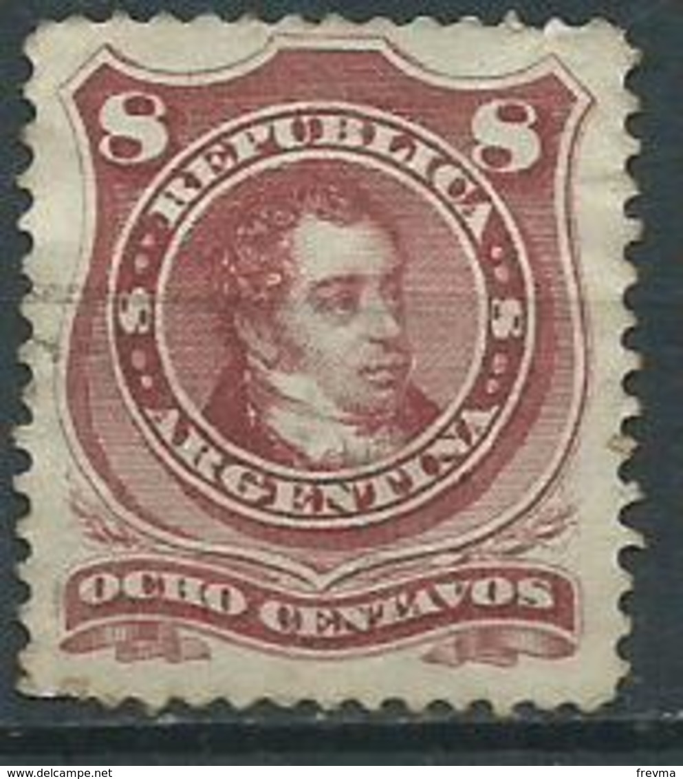 Timbre Argentine 1879 Yvt N°38 8 Centavos - Oblitérés