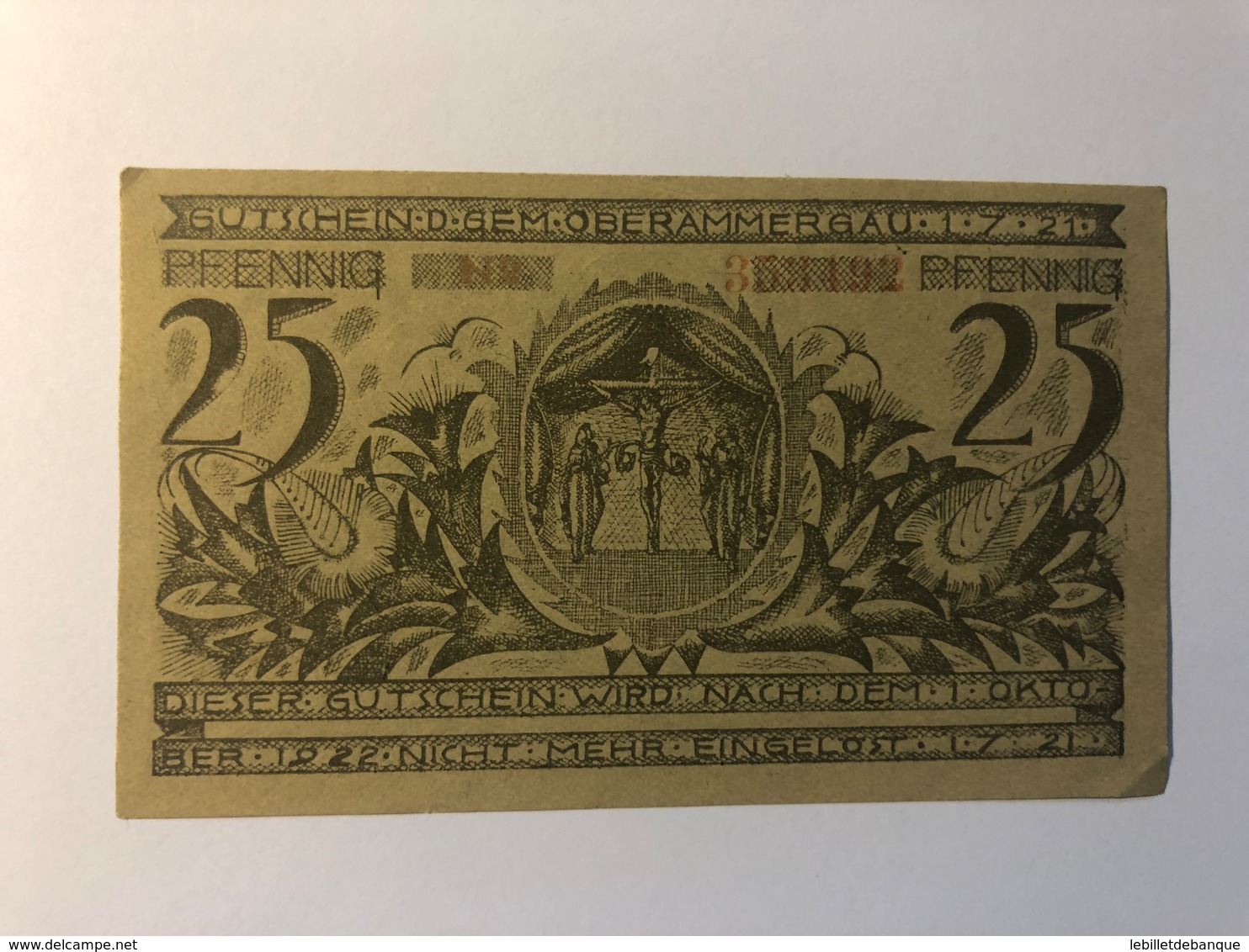 Allemagne Notgeld Oberammergau 25 Pfennig - Collections