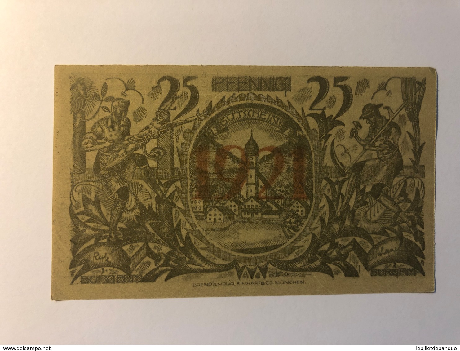 Allemagne Notgeld Oberammergau 25 Pfennig - Collections