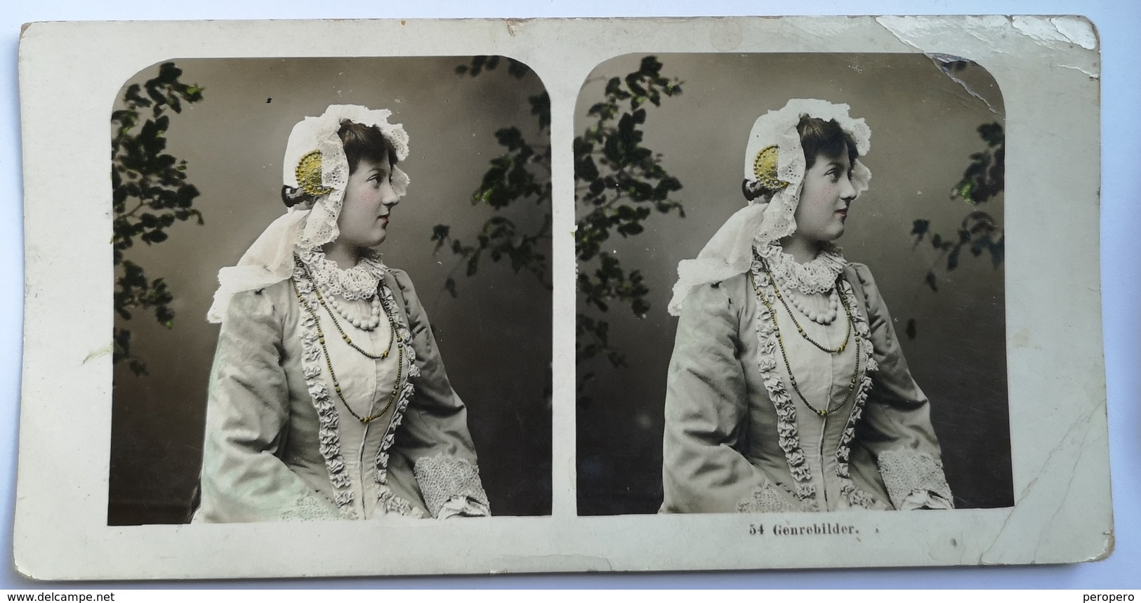 PHOTO STEREOSCOPIC STEREO 54 GENREBILDER FRAU FASHION - Stereo-Photographie