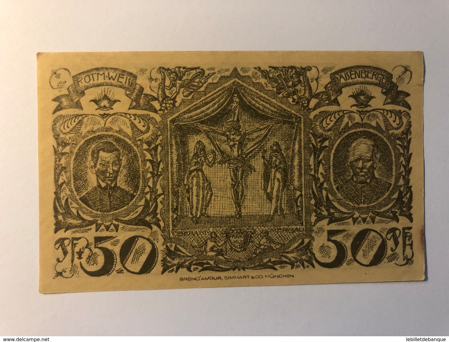 Allemagne Notgeld Oberammergau 50 Pfennig - Collections