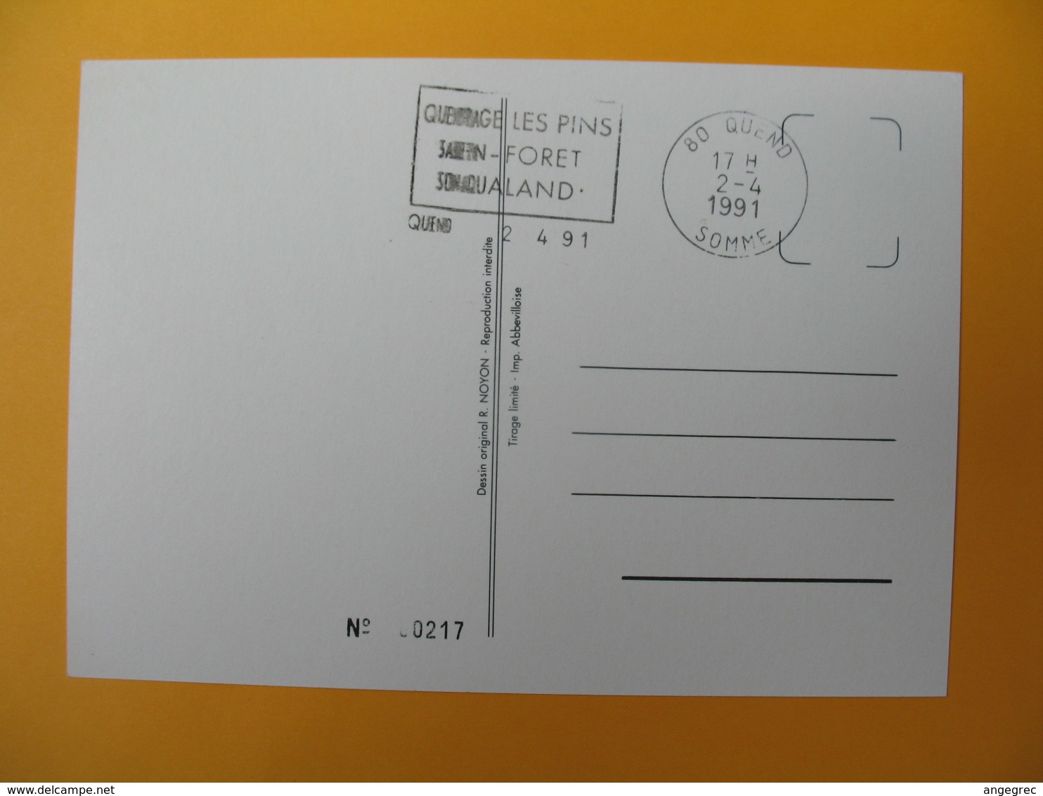 Carte 1 Er Journée De La Carte Postale Organisée Par Le Comité Des Fêtes - Quend Somme - Postal Services