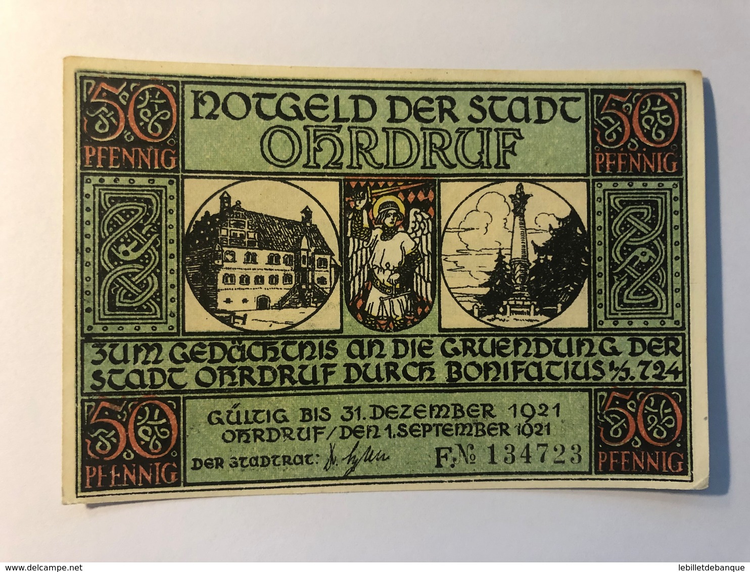 Allemagne Notgeld Ohrdruf 50 Pfennig - Collections