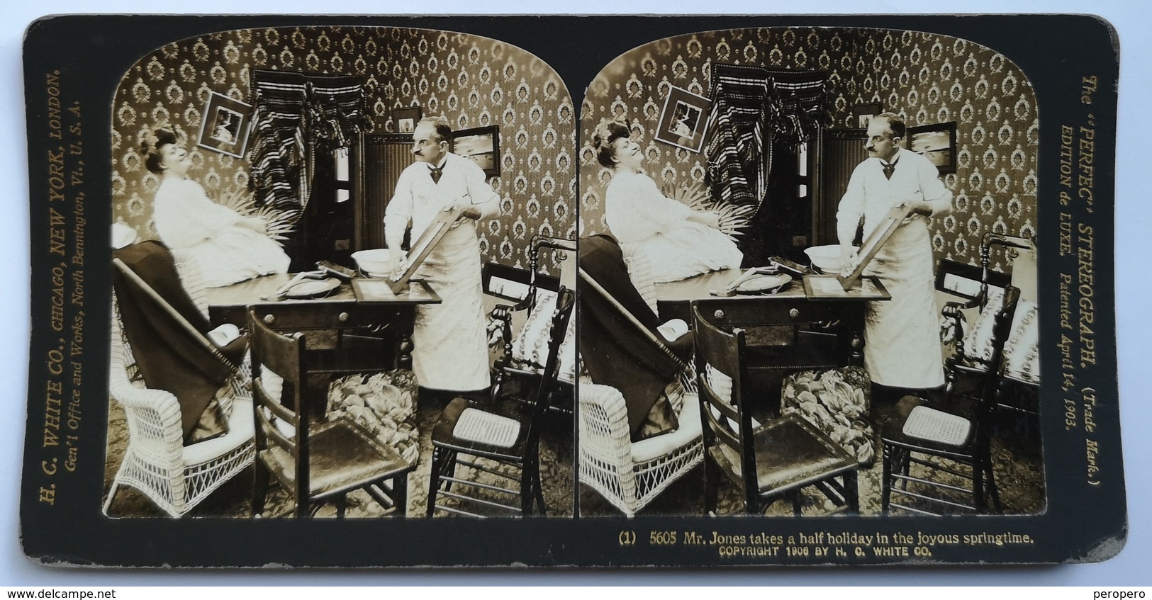 PHOTO STEREOSCOPIC STEREO COUPLE FASHION 1906. - Stereo-Photographie