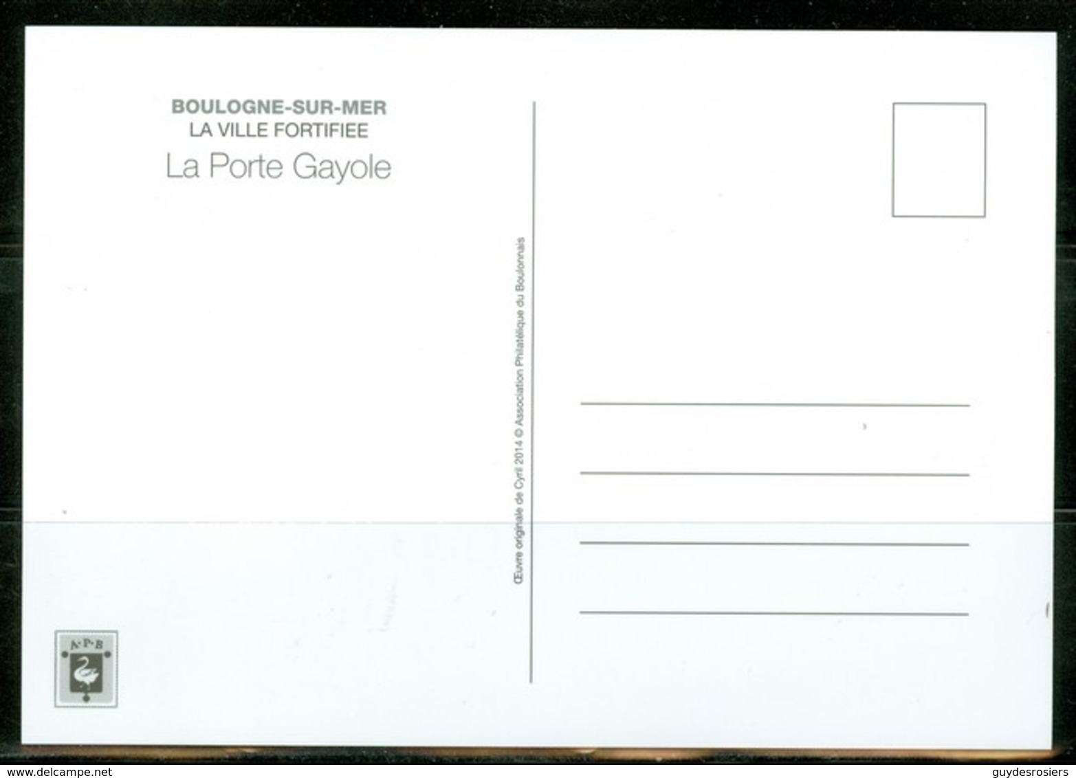 Boulogne-sur-Mer; La Porte Gayole.  Année 2014. Carte Maximum Card. (0965) - 2010-2019