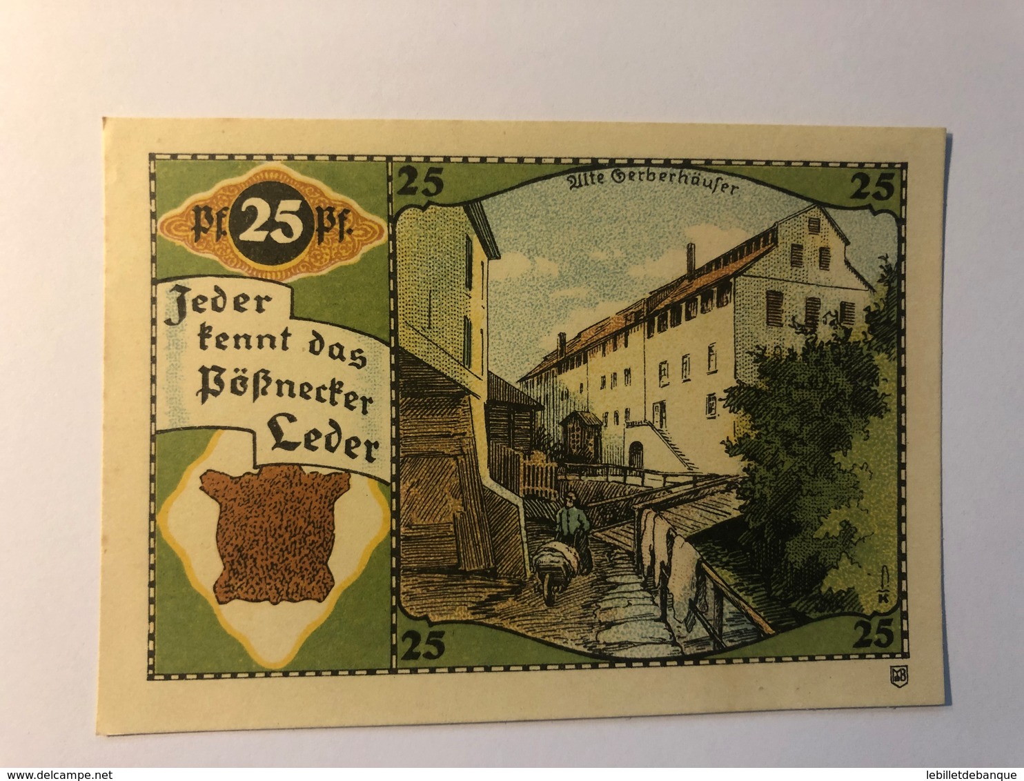 Allemagne Notgeld Possneck 25 Pfennig - Collections