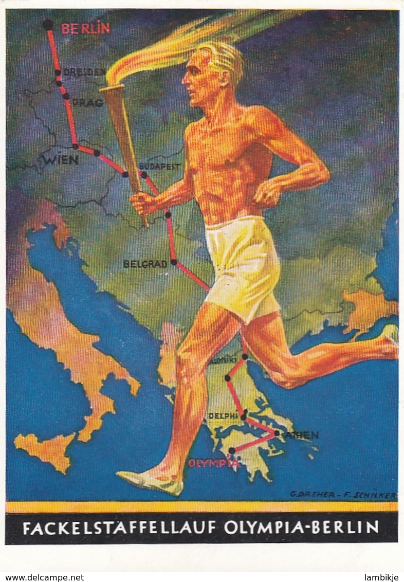 Deutsches Reich Propaganda Postkarte 1936 Olympiade - Briefe U. Dokumente