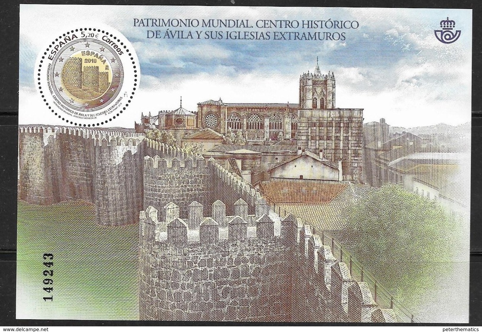 SPAIN, 2019, MNH, WORLD HERITAGE, AVILA, CHURCHES, SPECIAL S/SHEET - Churches & Cathedrals