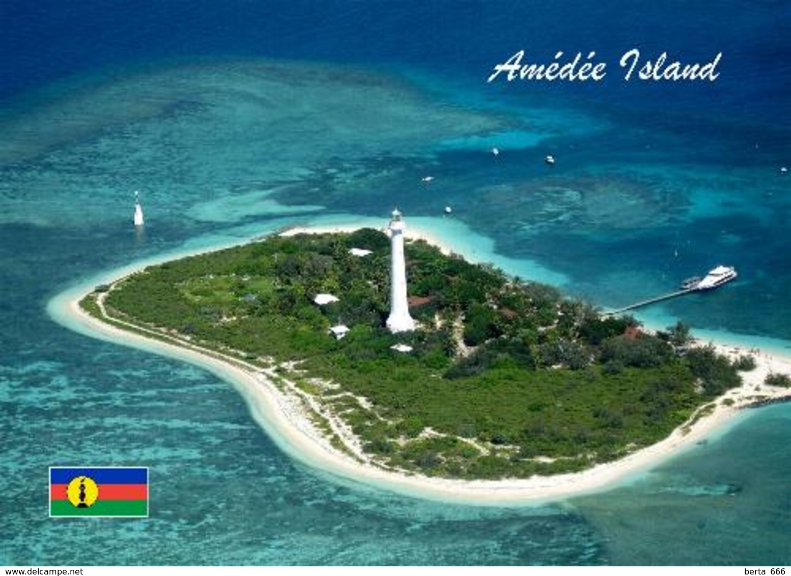 AKNew Caledonia Amedee Island Lighthouse New Postcard Insel Leuchtturm AK - New Caledonia