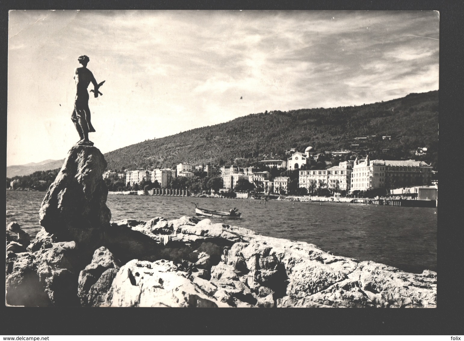 Opatija - Monument Spomenik Maiden With Seagull - Photo Card - Croatie