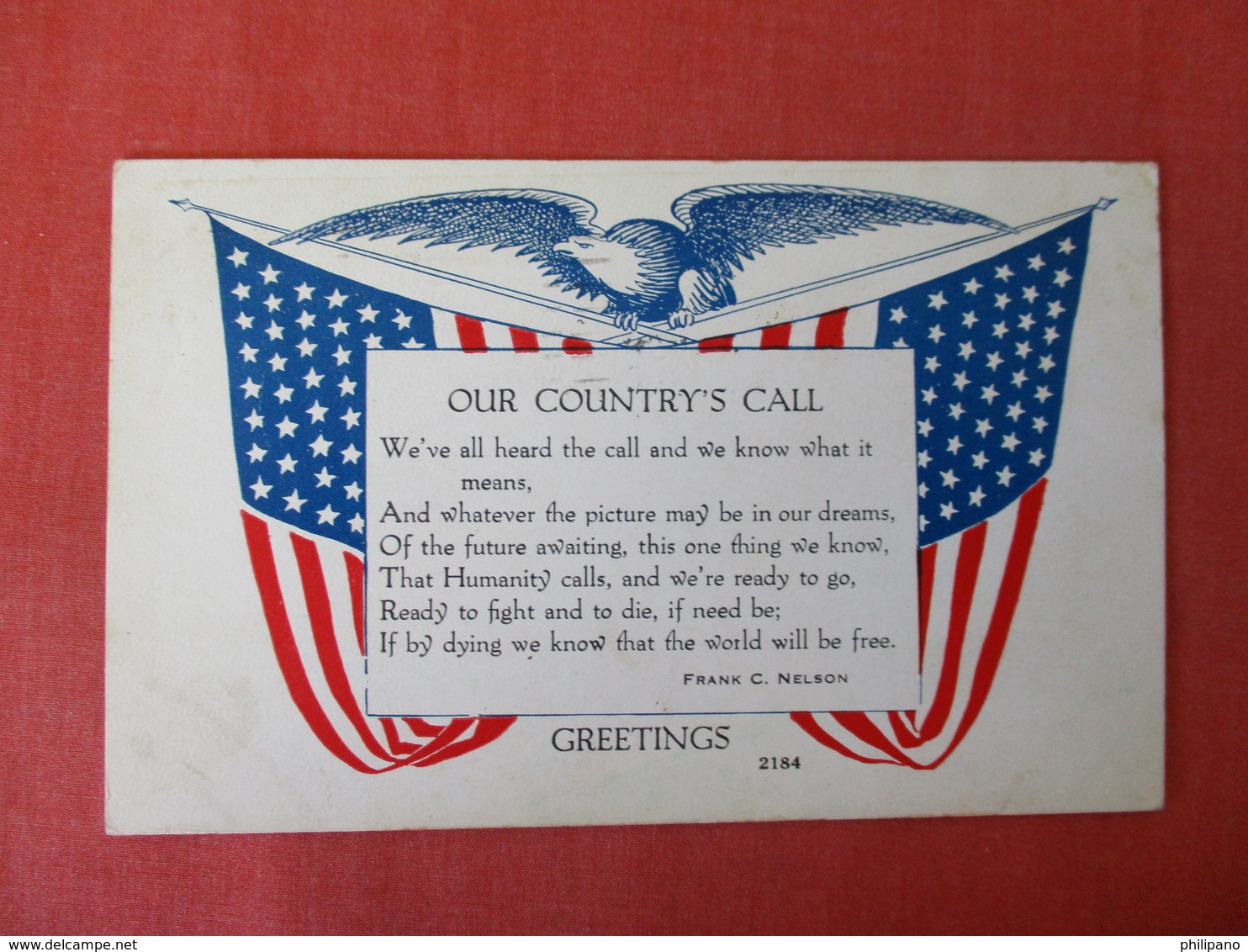 US Flags   Our Country's Call Greetings -ref 3369 - Patriotic