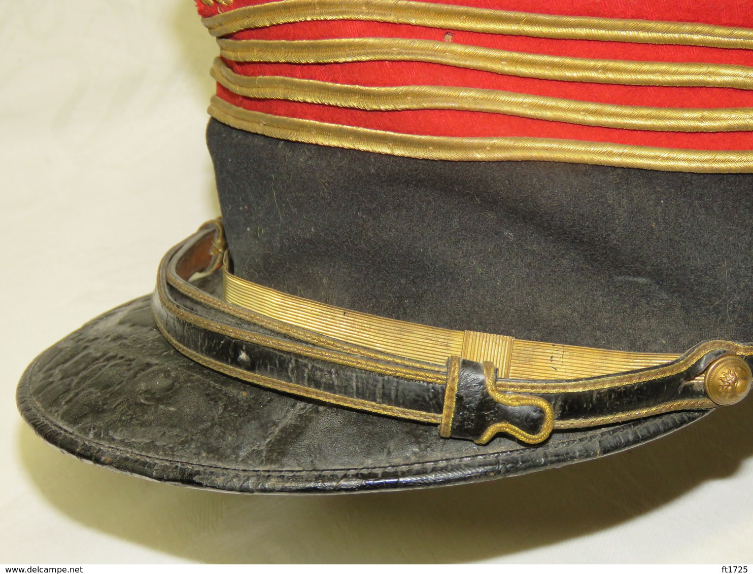 TRES BEAU KEPI FOULARD D'UN CHEF DE BATAILLON D'INFANTERIE EPOQUE 1900 /1914 !!!