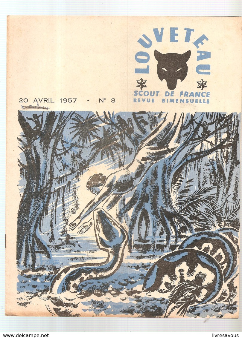Scoutisme Scout De France Revue Louveteau N°8 Du 20 Avril 1957 Couverture Illustrée Par IGOR - Scoutisme