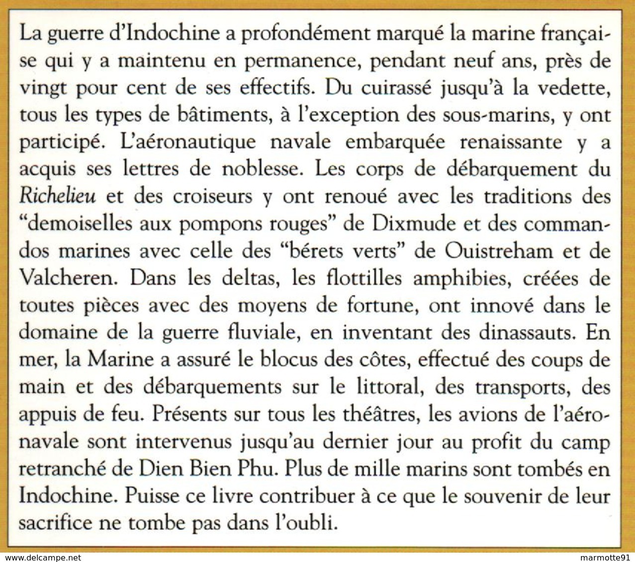 MARINE FRANCAISE DANS GUERRE INDOCHINE  PAR CONTRE AMIRAL B. ESTIVAL - Français