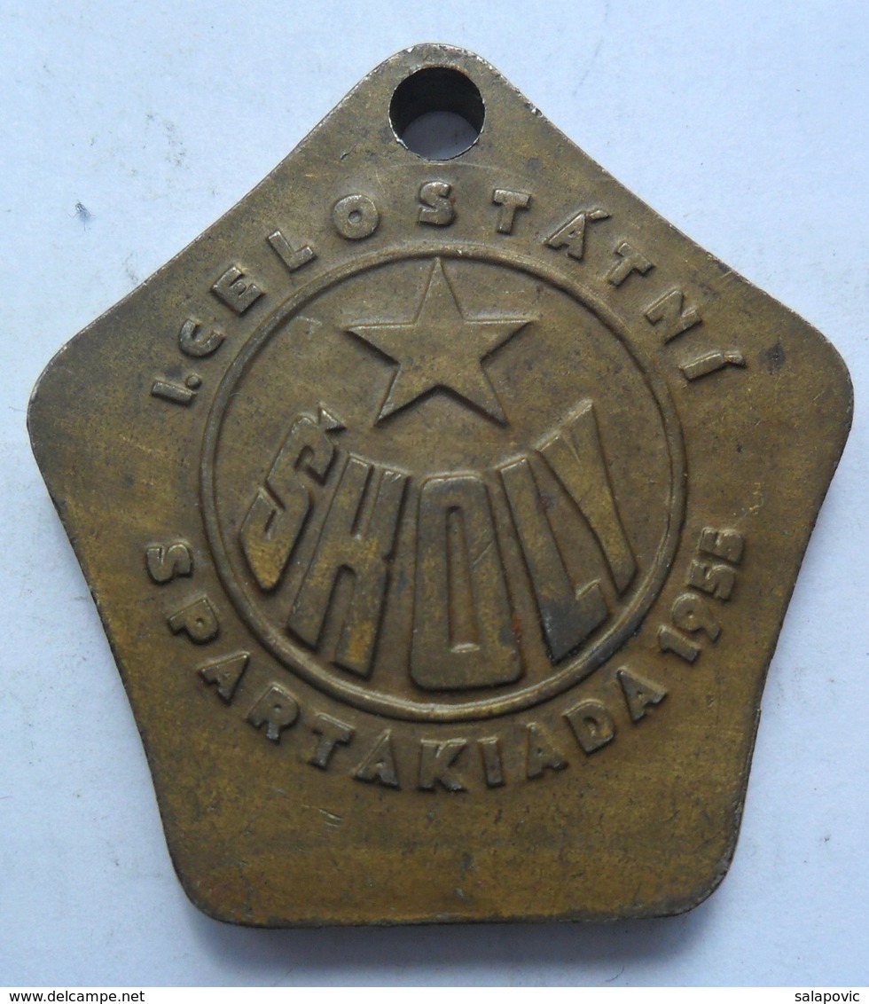 MEDAL Gymnastics . I. CELOSTATNI / SHOLY / SPARTAKIADA 1955 CZECH REPUBLIC  KUT - Gymnastiek