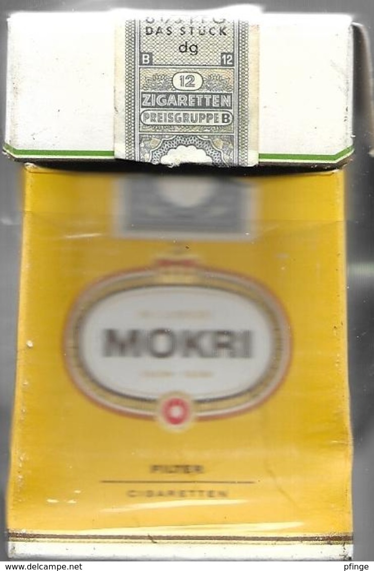 Ancien Paquet Vide En Carton De 12 Cigarettes Mokri - Empty Cigarettes Boxes