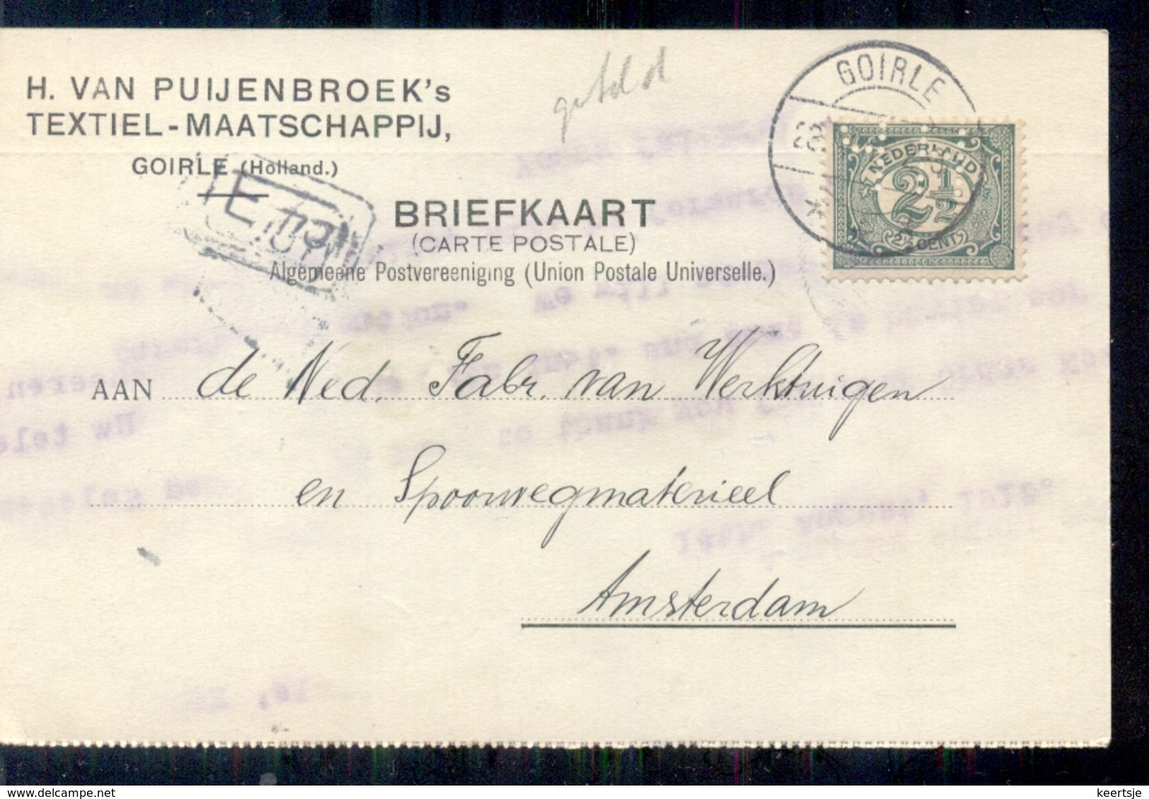 Goirle - H Van Puijenbroek Textiel Maatschappij 1916 Tilburg - Brieven En Documenten