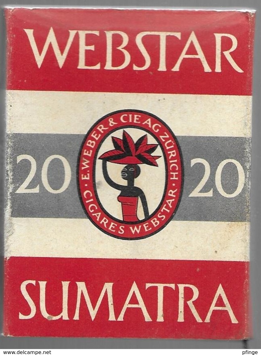 Ancien Paquet Vide En Carton De 20 Cigarettes Webstar Sumatra - Empty Cigarettes Boxes