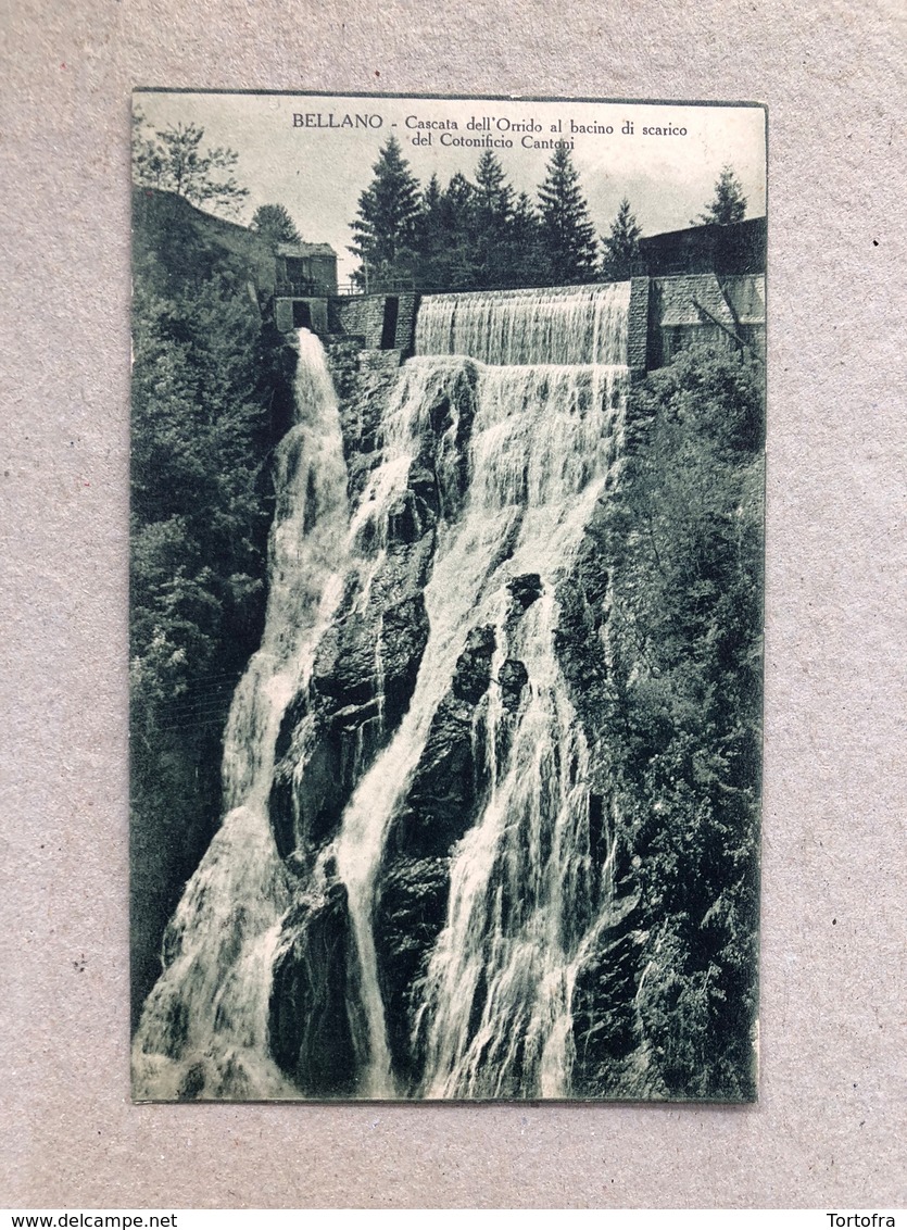 BELLANO CASCATA DELL'ORRIDO AL BACINO DI SCARICO DEL COTONIFICIO CANTONI  1928 - Como