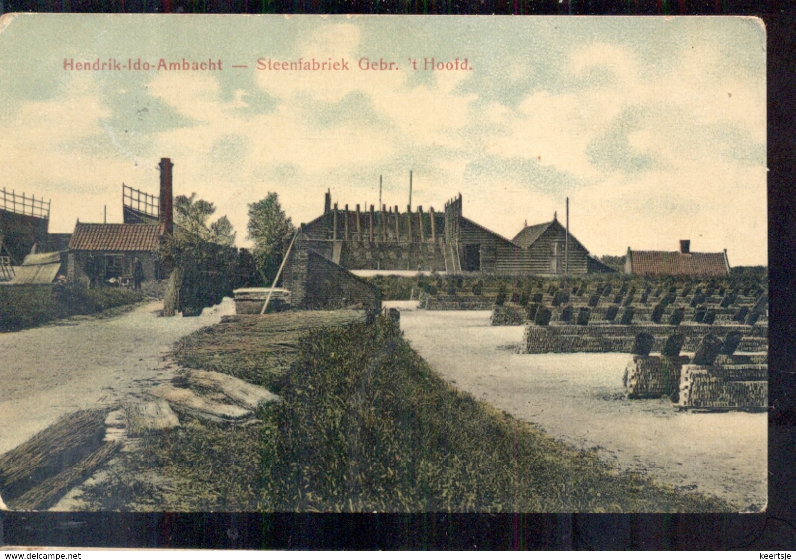 Hendrik Ido Ambacht - Steenfabriek Gebr T Hoofd - 1909 - Autres & Non Classés