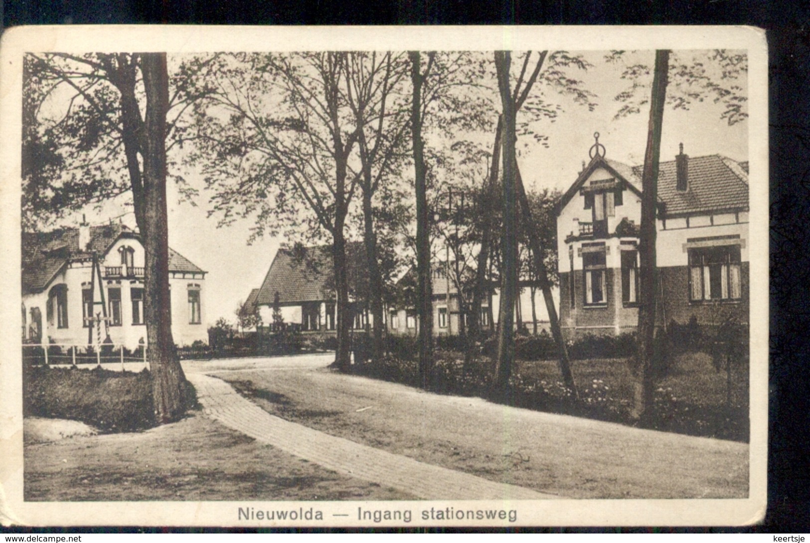 Nieuwolda - Ingang Stationsweg - 1931 - Andere & Zonder Classificatie