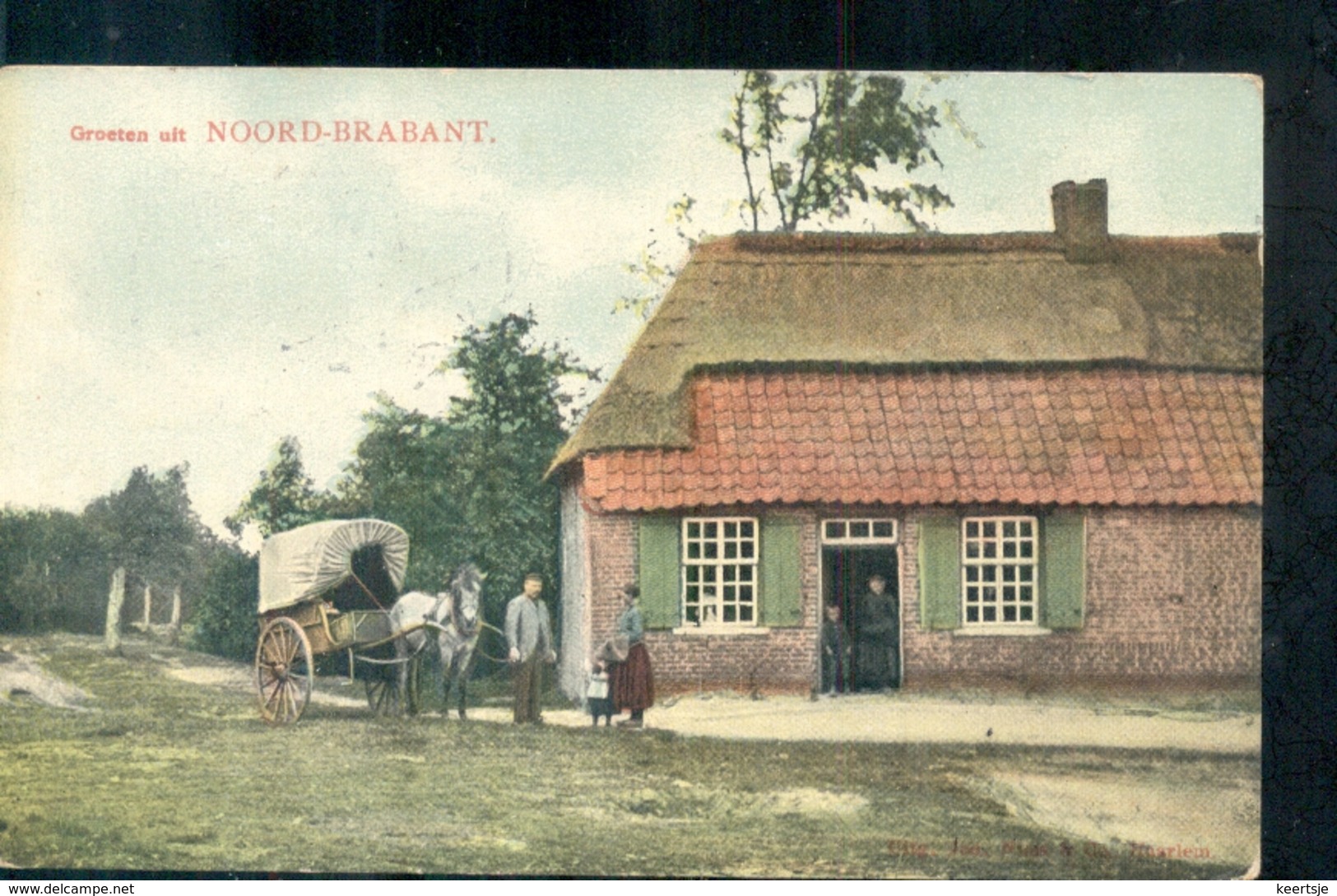 Noord Brabant - Groeten Uit - Kar Paard - 1911 - Andere & Zonder Classificatie