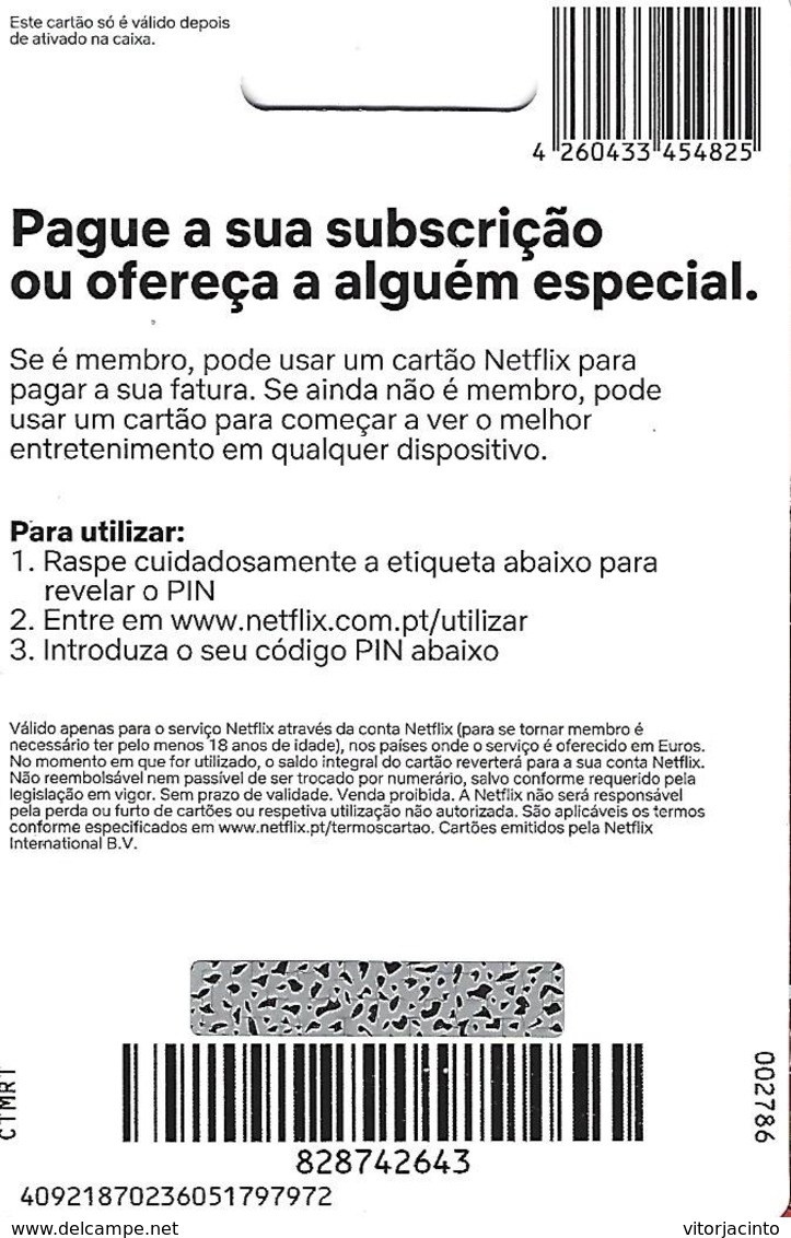 PORTUGAL - NETFLIX Gift Card 50€ - Gift Cards