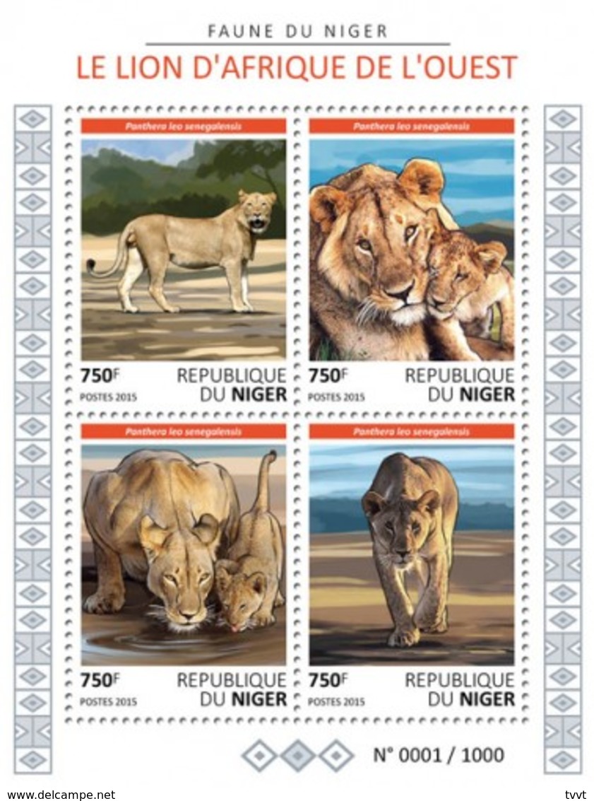 Niger 2015. Nig15625] Fauna, Lions (s\s) - Raubkatzen