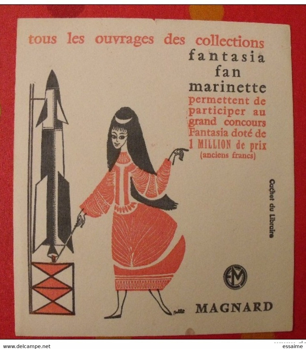 Buvard Magnard. Livres Collections Fantasia, Fan, Marinette. Fusée. Concours. Vers 1950. - M