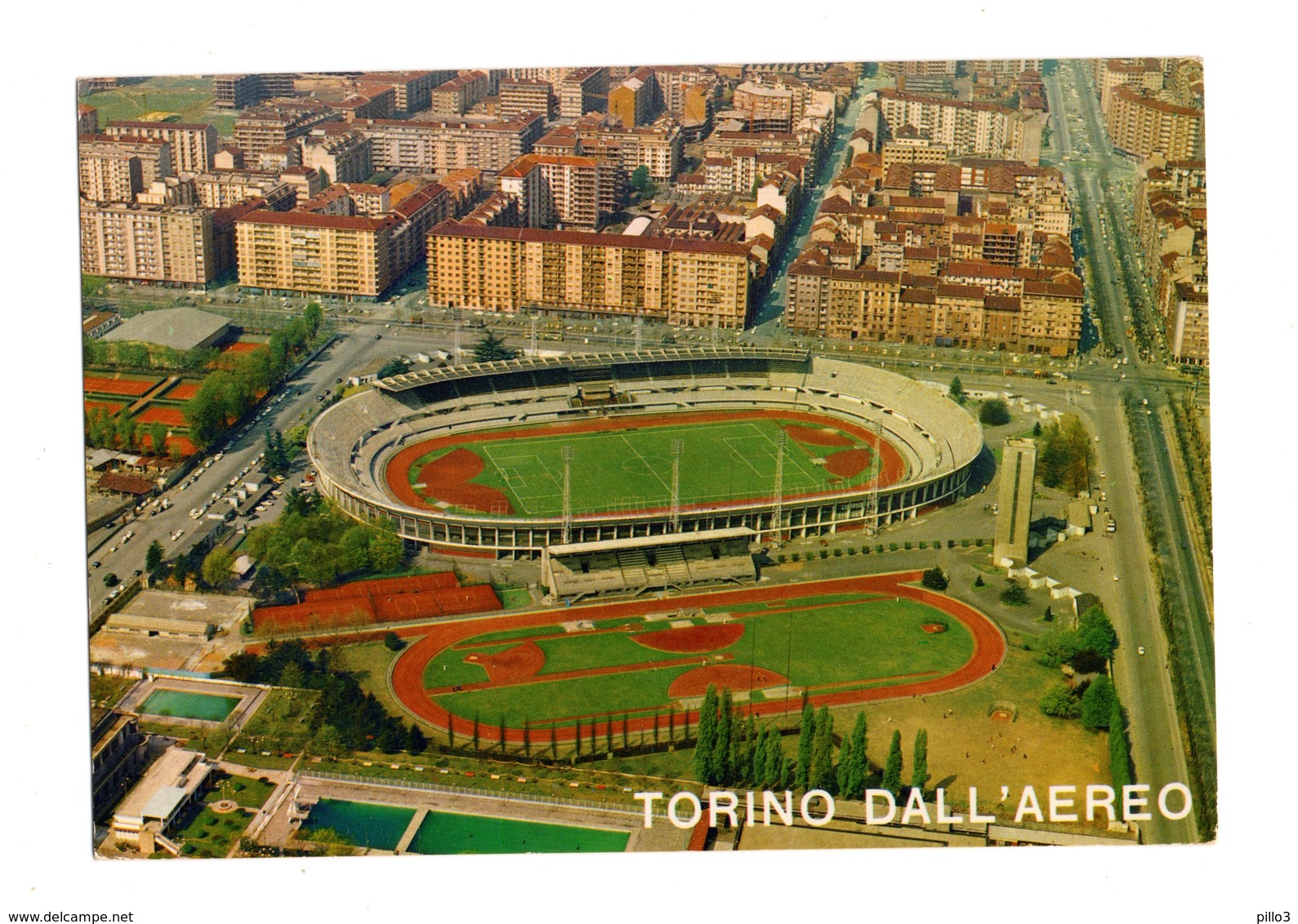 TORINO  -  Vista Dall'aereo Dello  "Stadio Comunale" - Cartolina  Non  Viaggiata  Anni  '80 - Stadien & Sportanlagen