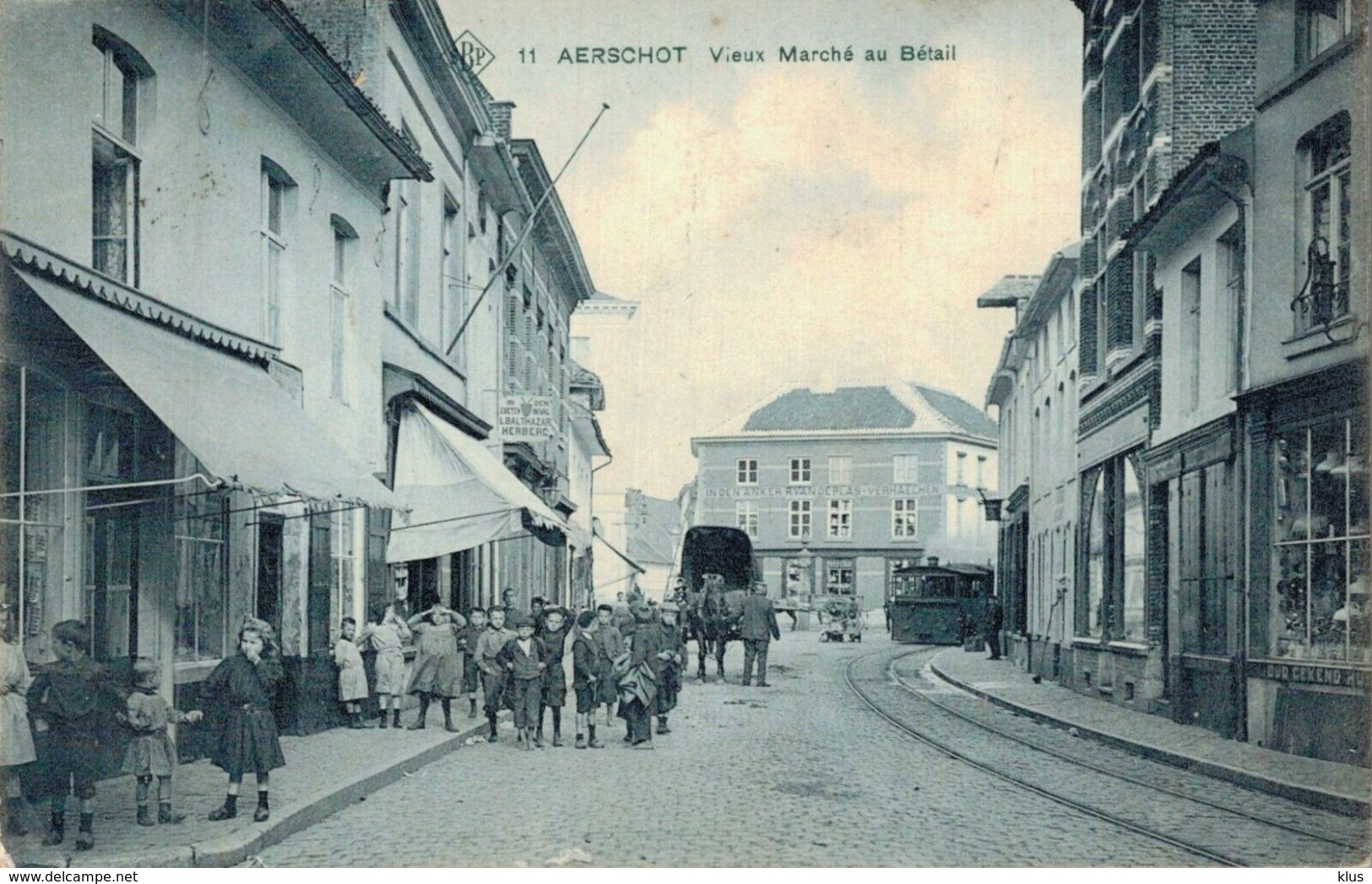 Belgium Aerschot Vieux Marché Au Bétail Stoomtram Topkaart - Aarschot