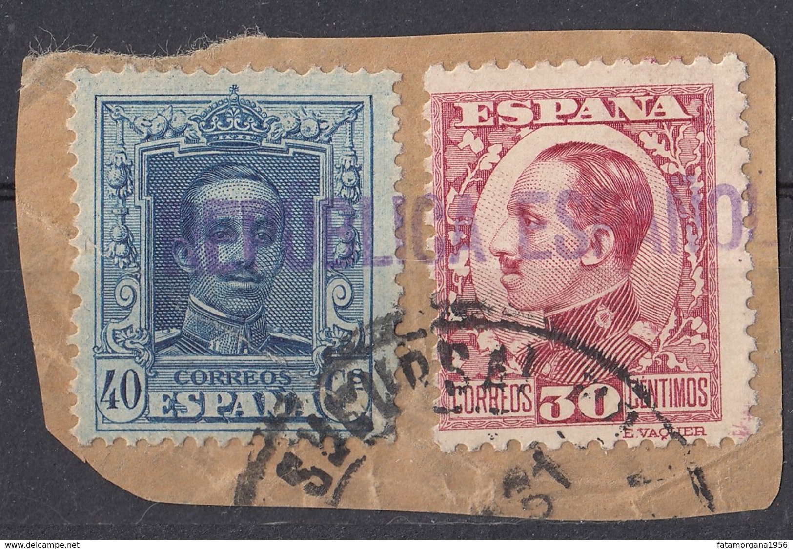 ESPAÑA - SPAGNA - SPAIN - ESPAGNE - Due Valori Usati Su Frammento Di Busta: Yvert 282 E 409. - Used Stamps