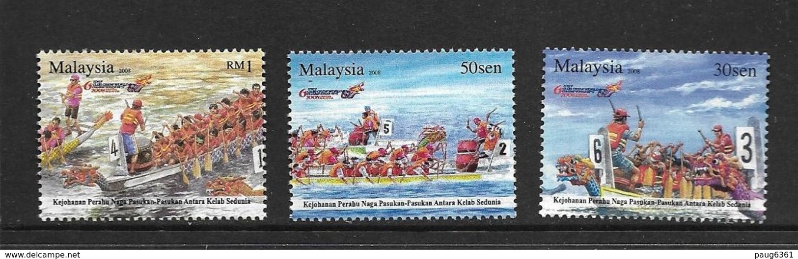 MALAYSIA 2008 COURSES DE BATEAUX-DRAGONS YVERT N°1275/77 NEUF MNH** - Malaysia (1964-...)