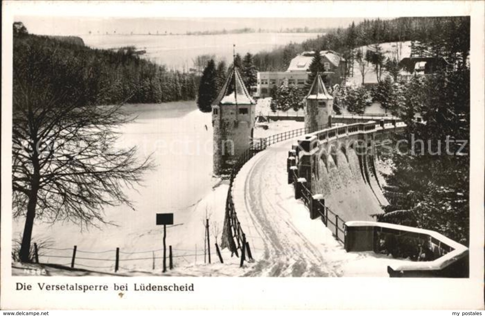 72432816 Luedenscheid Versetalsperre Sperrmauer Winterlandschaft Luedenscheid - Luedenscheid