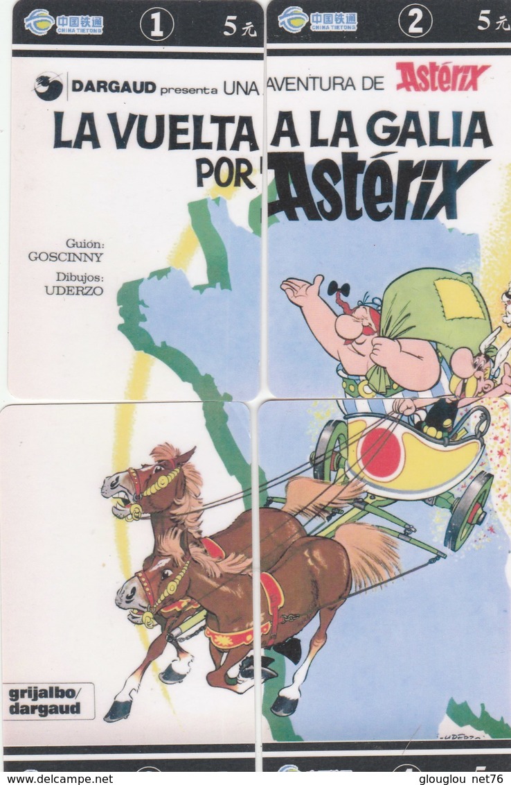 TELECARTES ASIATIQUES PUZZLE DE 4 ...ASTERIX - Fumetti
