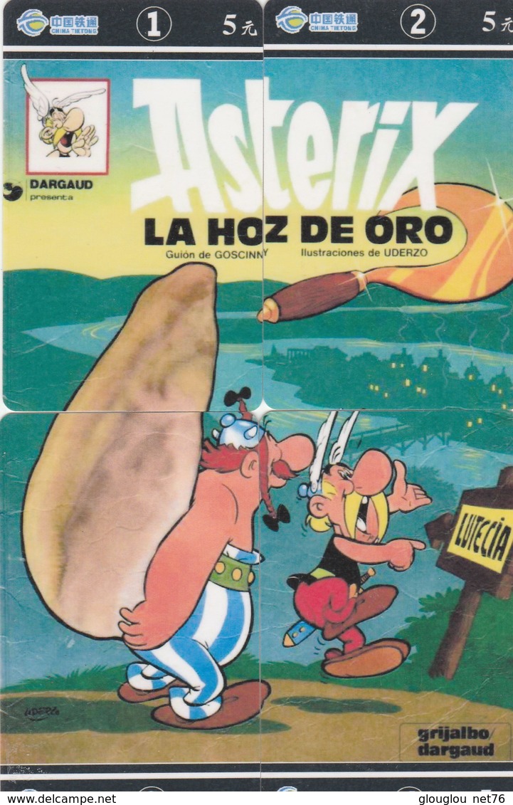 TELECARTES ASIATIQUES PUZZLE DE 4 ...ASTERIX - BD