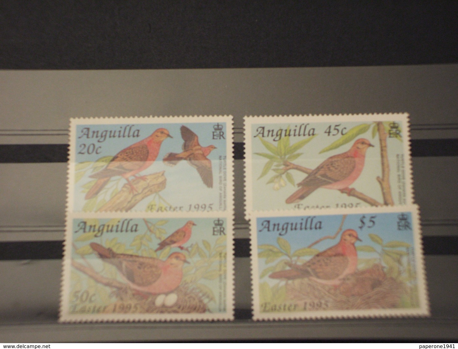 ANGUILLA - 1995/6 UCCELLI 4 VALORI  - NUOVI(++) - Anguilla (1968-...)