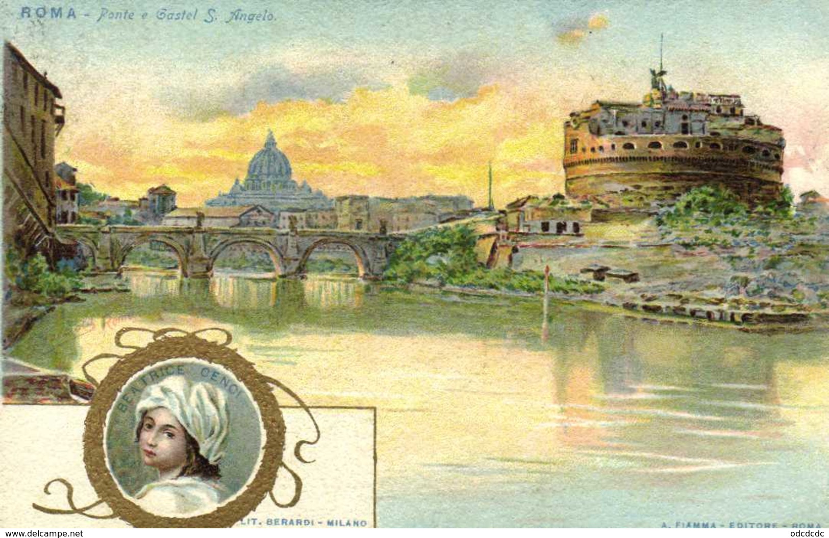 Lit Berandi  Roma Ponte E Castel S Angelo  Beatrice Cenoi RV - Collections & Lots