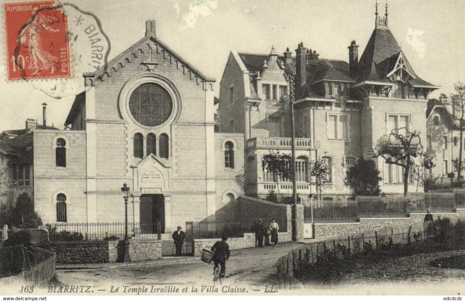 Judaica BIARRITZ  Le Temple Israélite Et La Villa Claisse RV - Biarritz