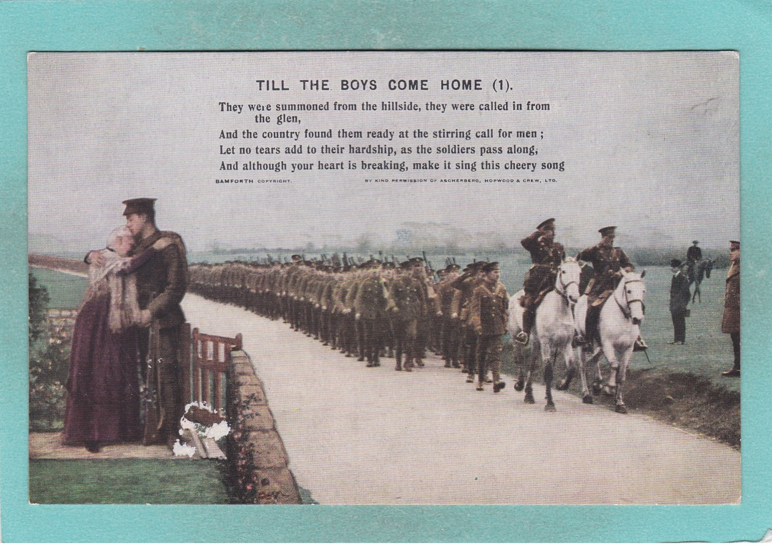 Bamforth Old Small Post Card Of Till The Boys Come Home,(1) ,V89. - Other & Unclassified