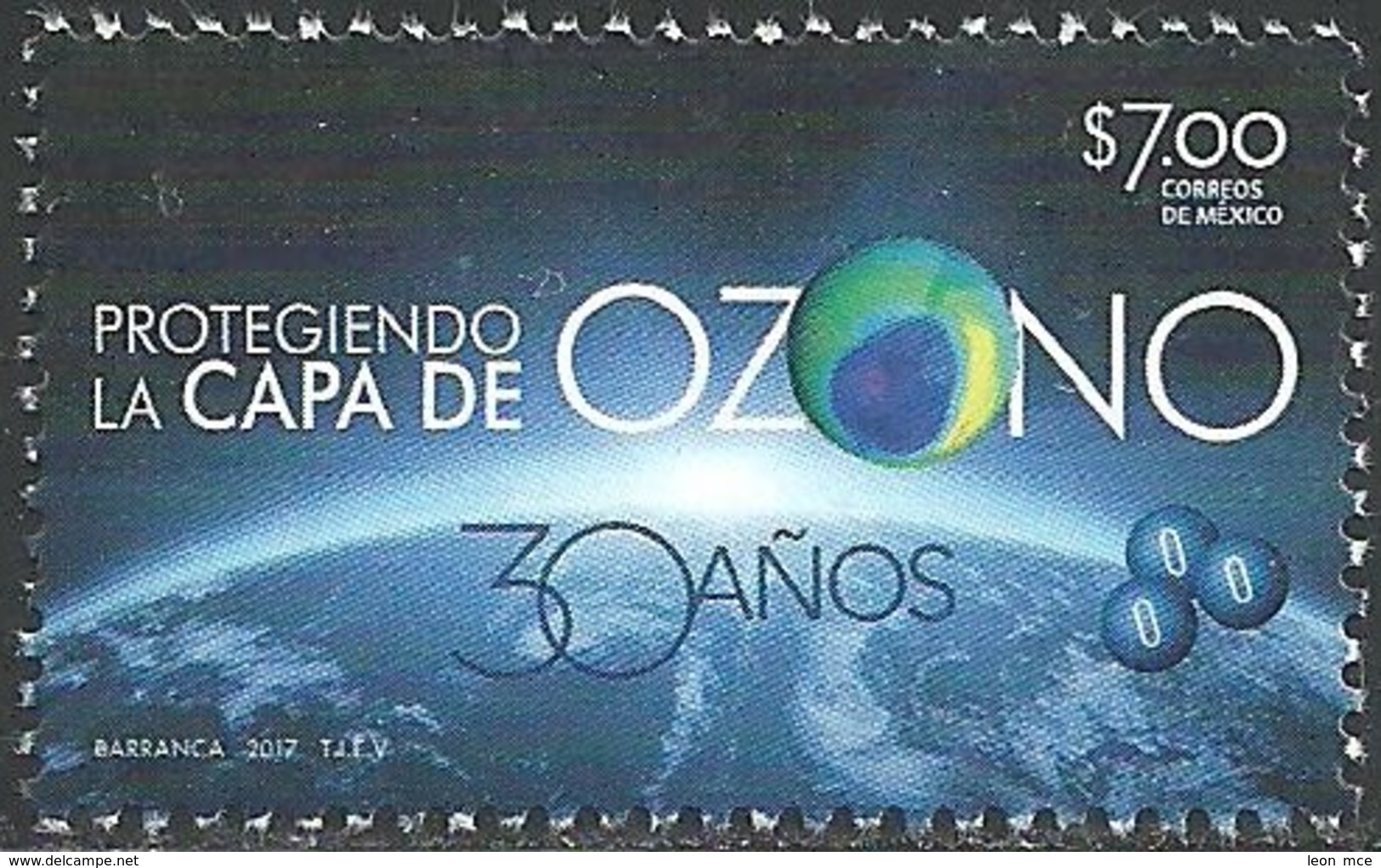 2017 MÉXICO Protegiendo La Capa De Ozono MNH Protecting The Ozone Layer, SCIENCE, HEALTH - México