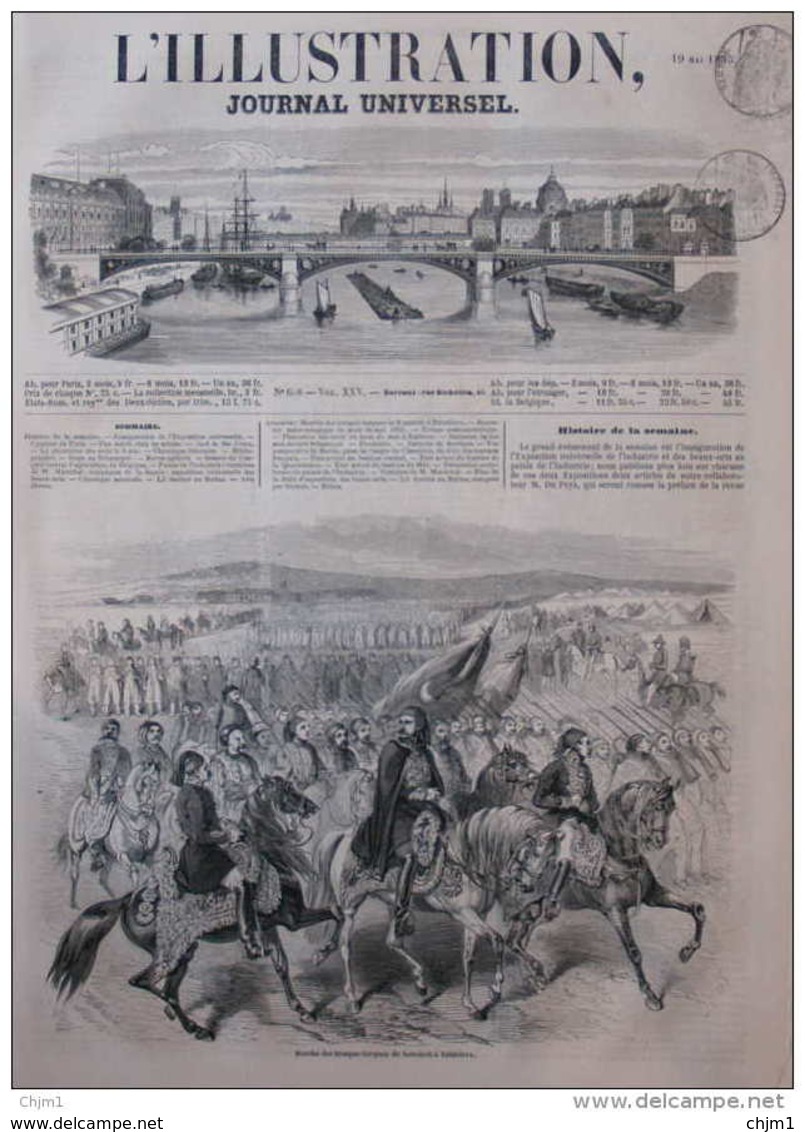 Marche Des Troupes Turques De Kamiesh à Balaklava - Page Original 1855 - Estampes & Gravures