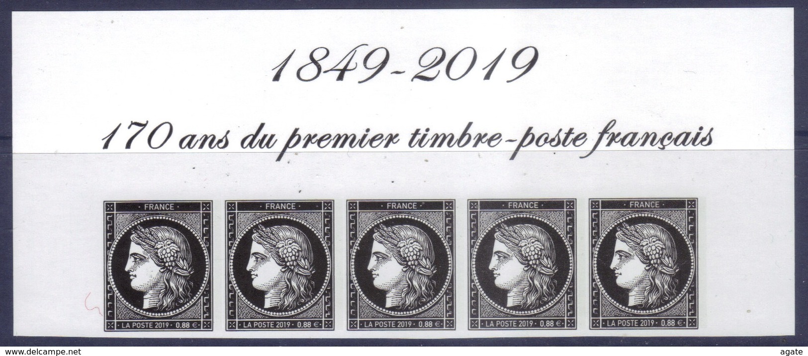 5305 Cérès 0.88 - Haut Du Bloc De 5 Timbres - 170 Ans Du Premier Timbre Poste Français (2019) Neuf** - Unused Stamps