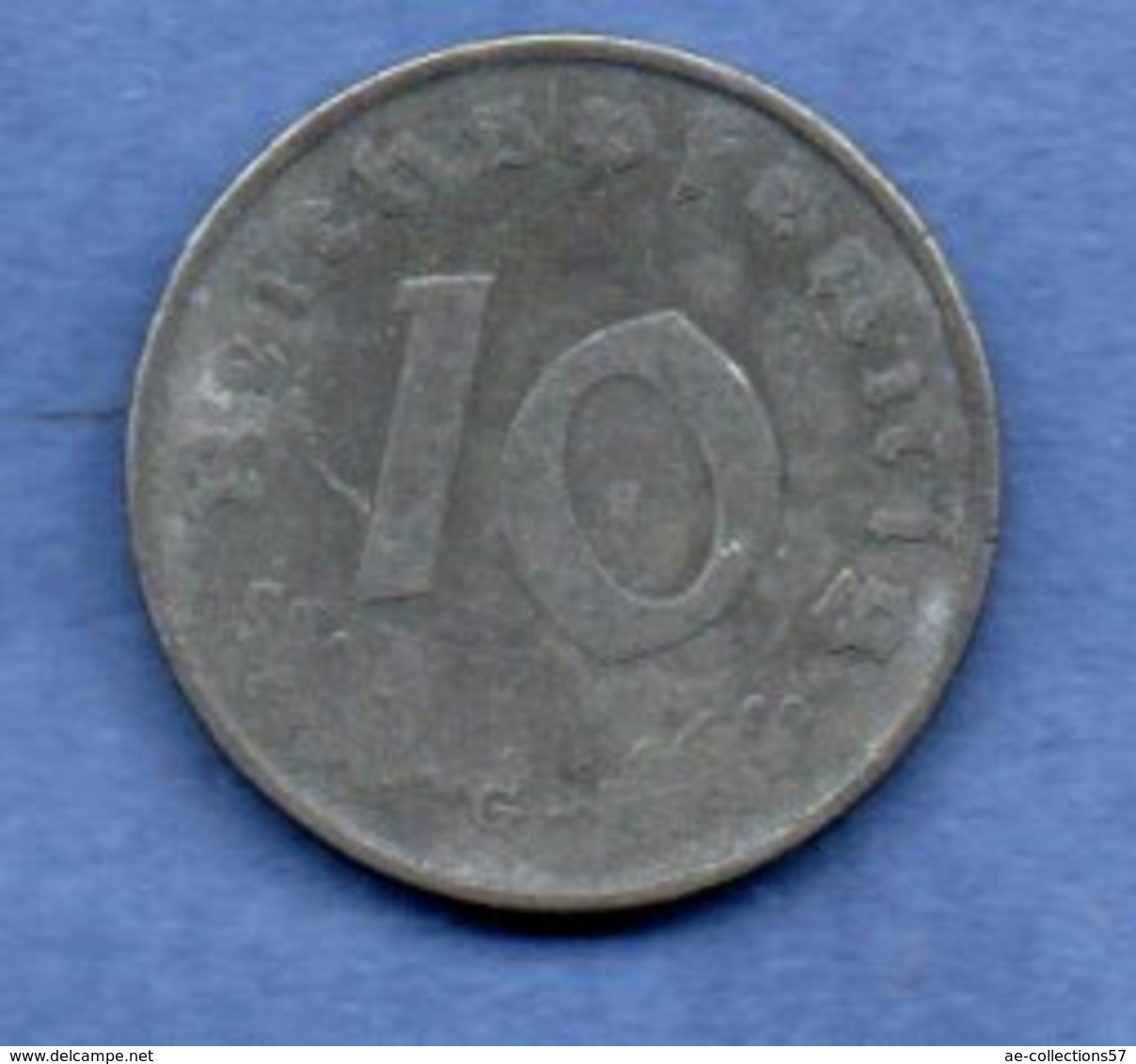 Allemagne --  10 Reichspfennig  1940 G  - Km # 101  - état  TB+ - 10 Reichspfennig