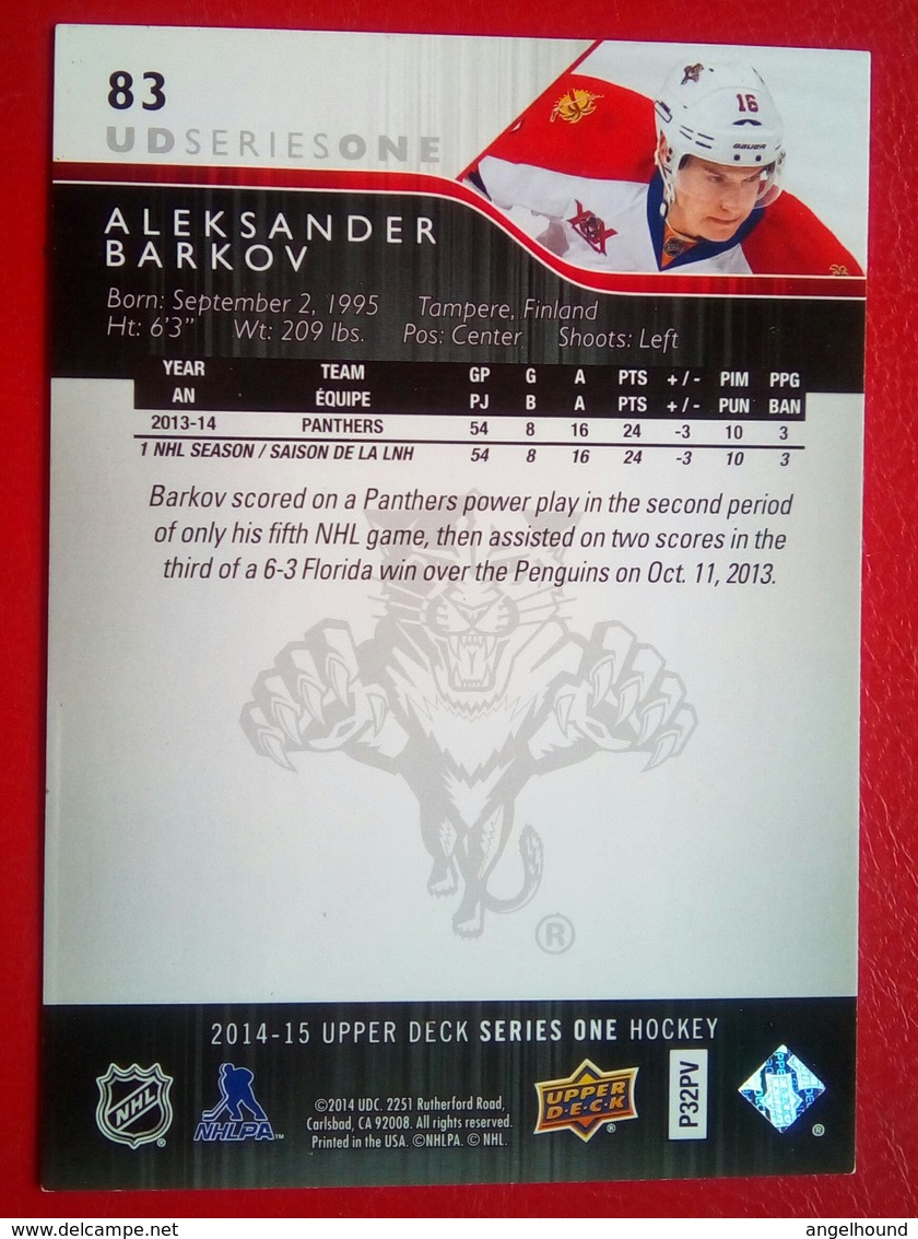 Aleksander Barkov   Signed Card - 2000-Aujourd'hui