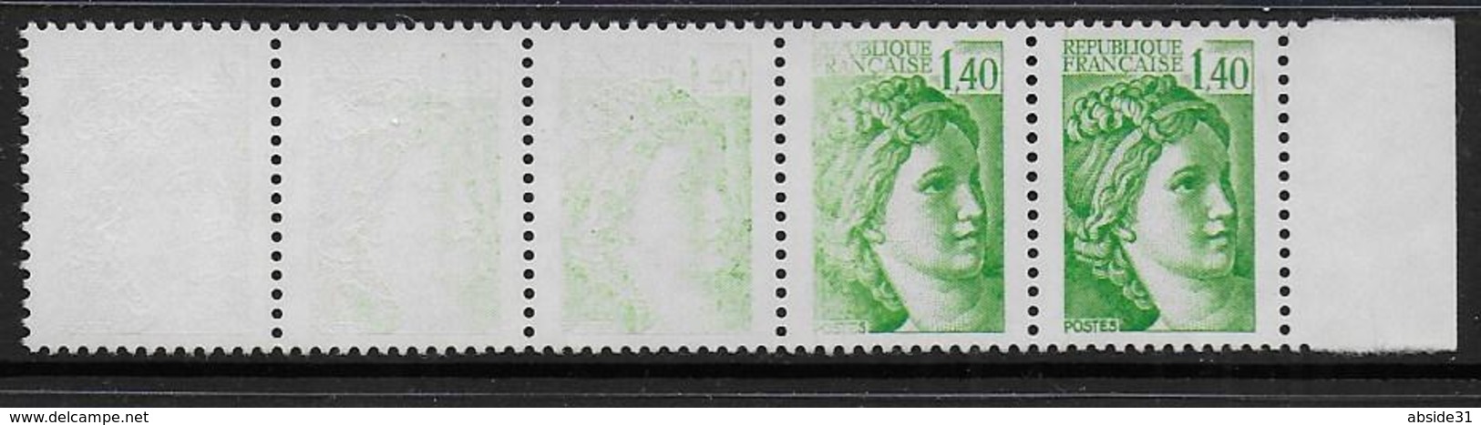 Sabine -  N° 2154 -  3 Timbres Impression à Sec  Dans Bande De 5 ** - Signés Calvès - 1977-1981 Sabine De Gandon