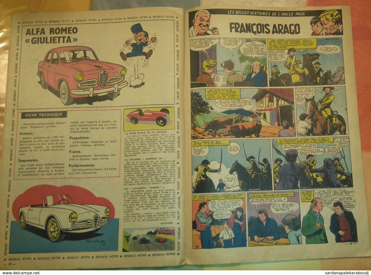 Spirou N° 942 Du 3 Mai 1956 : Tif & Tondu, Patrouille Des Castors, Johan & Pirlouit, Buck Danny, Alfa Giulietta... - Spirou Magazine
